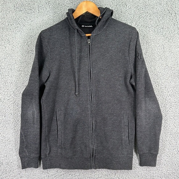 Travis Mathew Sweater Men's Size Medium‎ M Dark Gray Full Zip Sweater - Picture 1 of 9